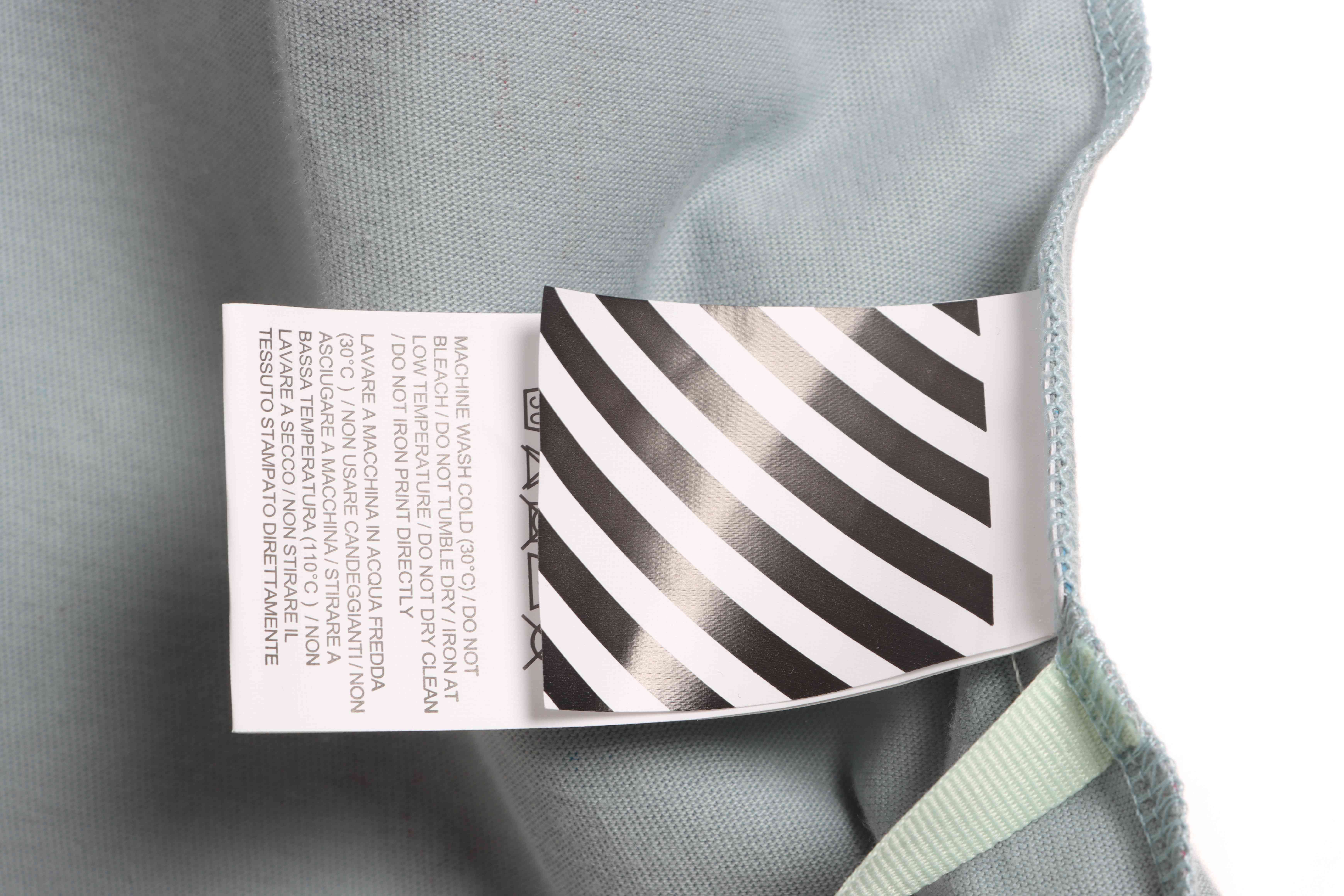 OW Starry Sky Fireworks Ink Arrow Short Sleeve Grey