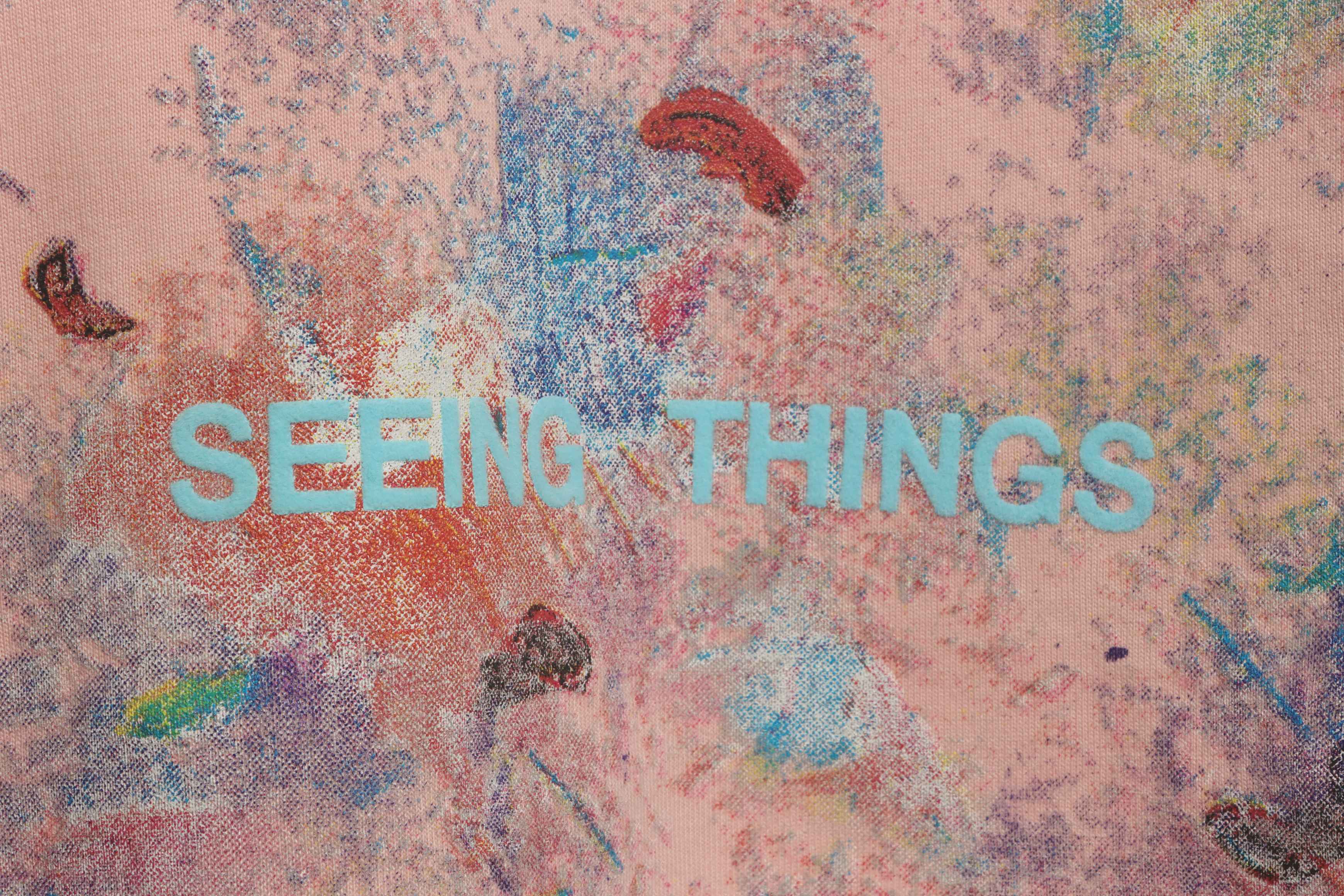 OW Starry Sky Fireworks Ink Arrow Short Sleeve Pink