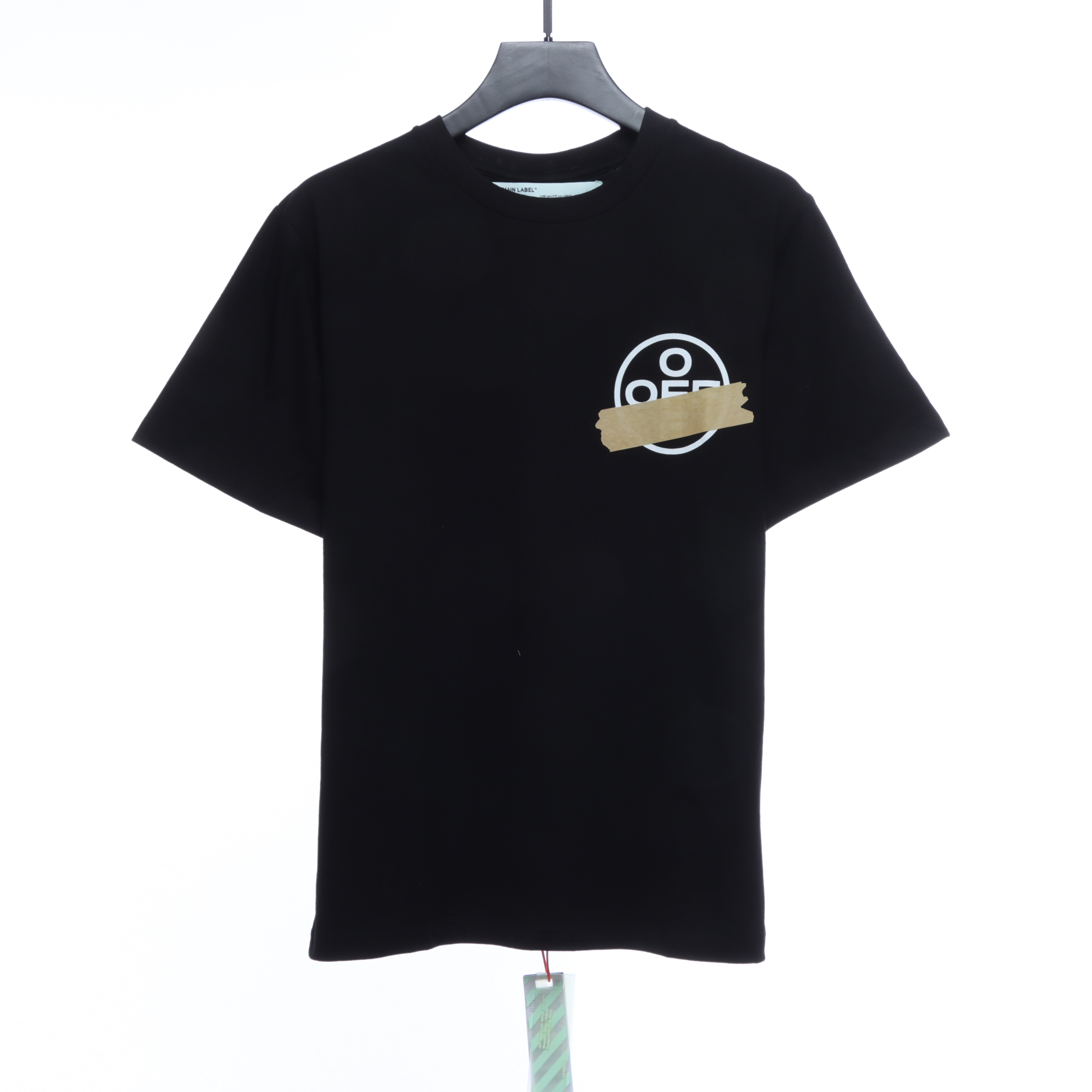 OW Stripe Arrow Print Short Sleeve Black