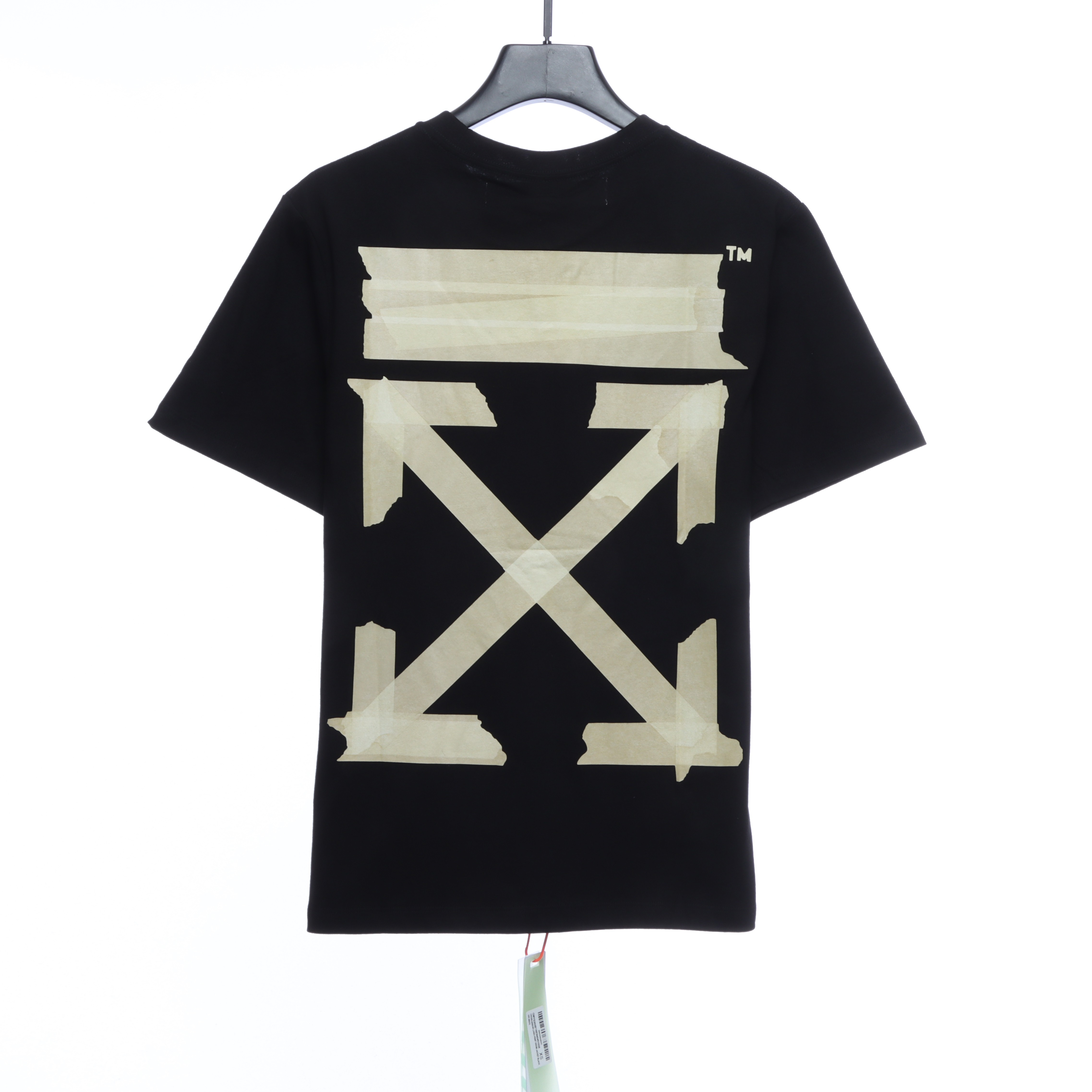 OW Stripe Arrow Print Short Sleeve Black