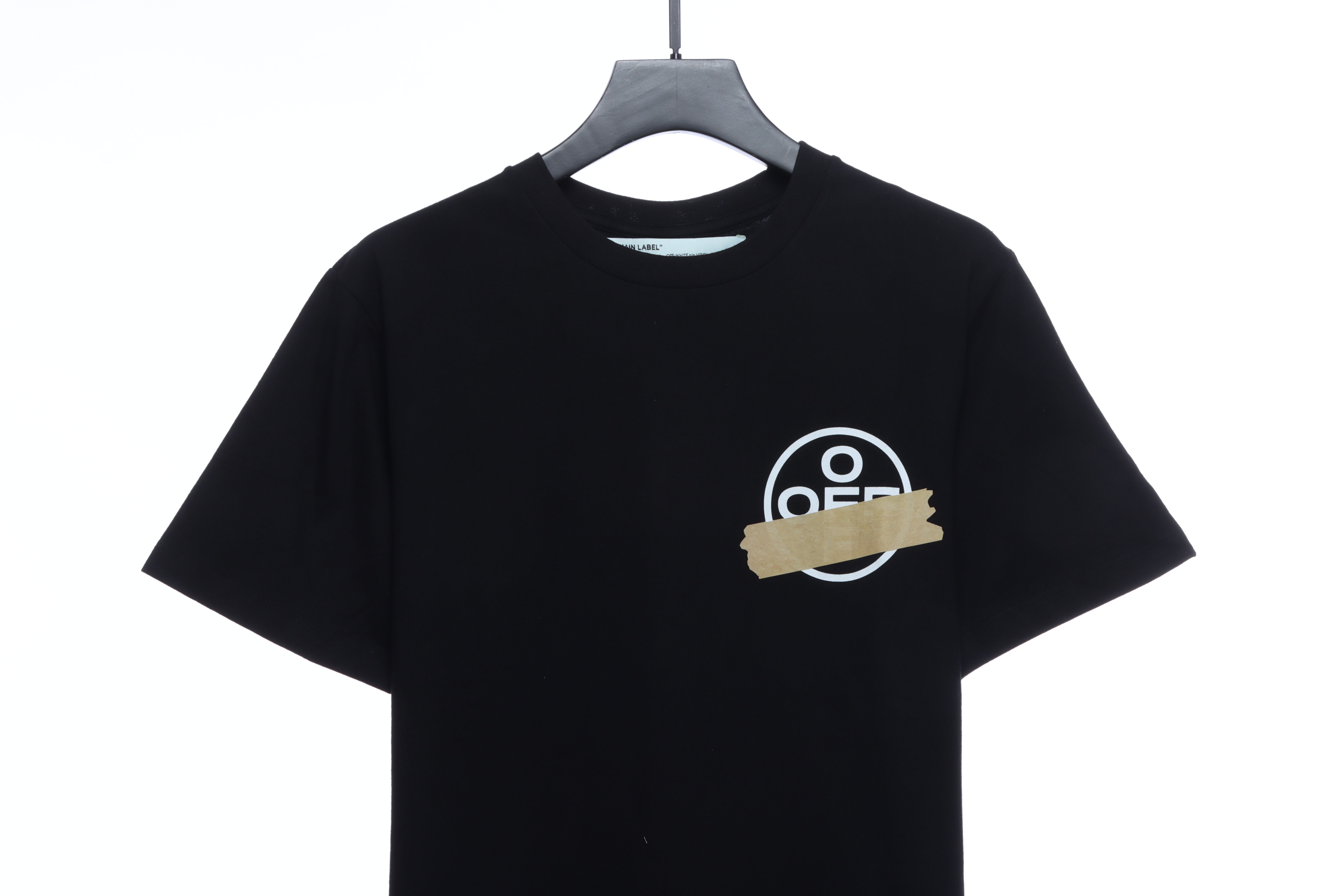 OW Stripe Arrow Print Short Sleeve Black