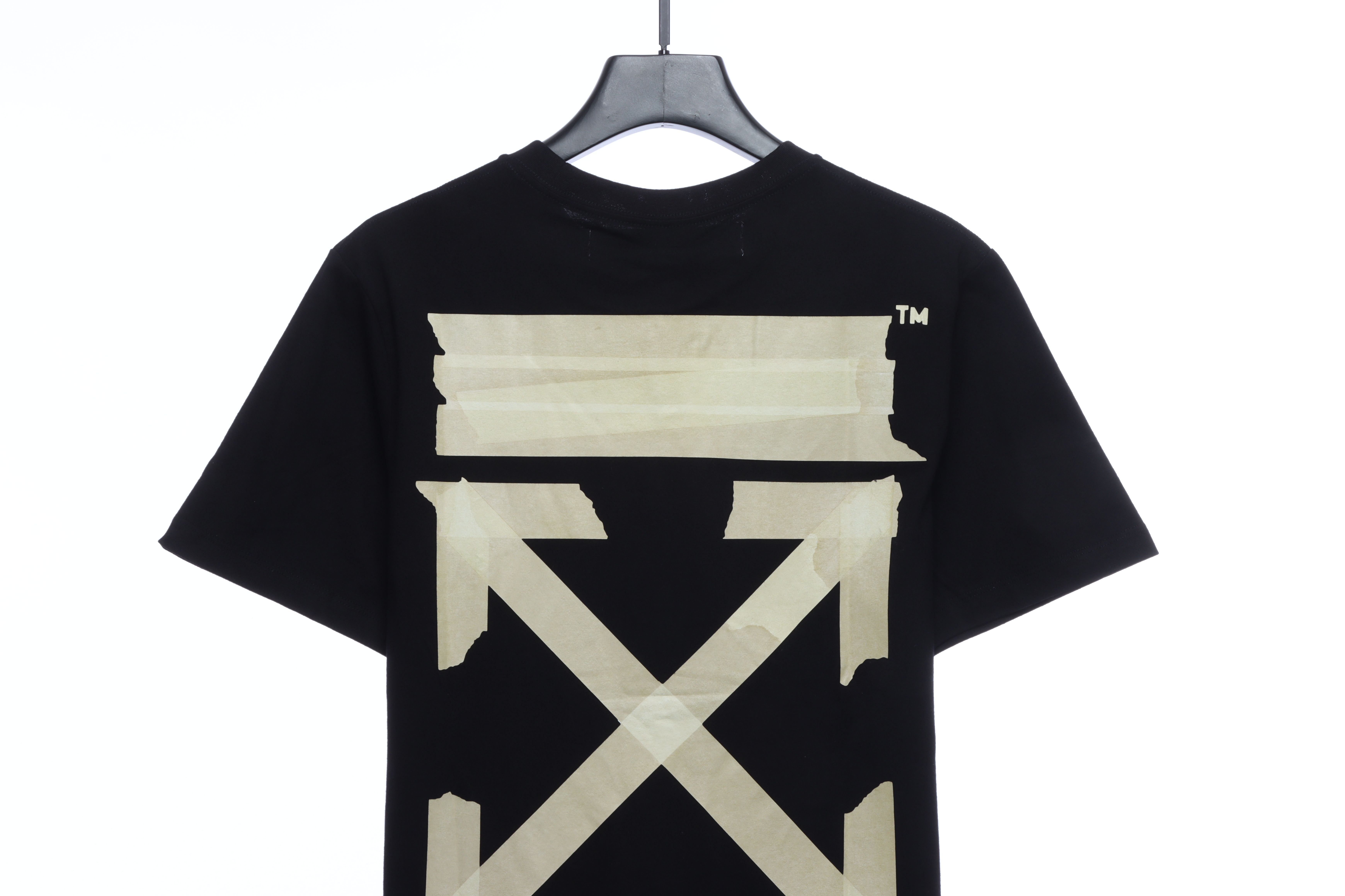 OW Stripe Arrow Print Short Sleeve Black
