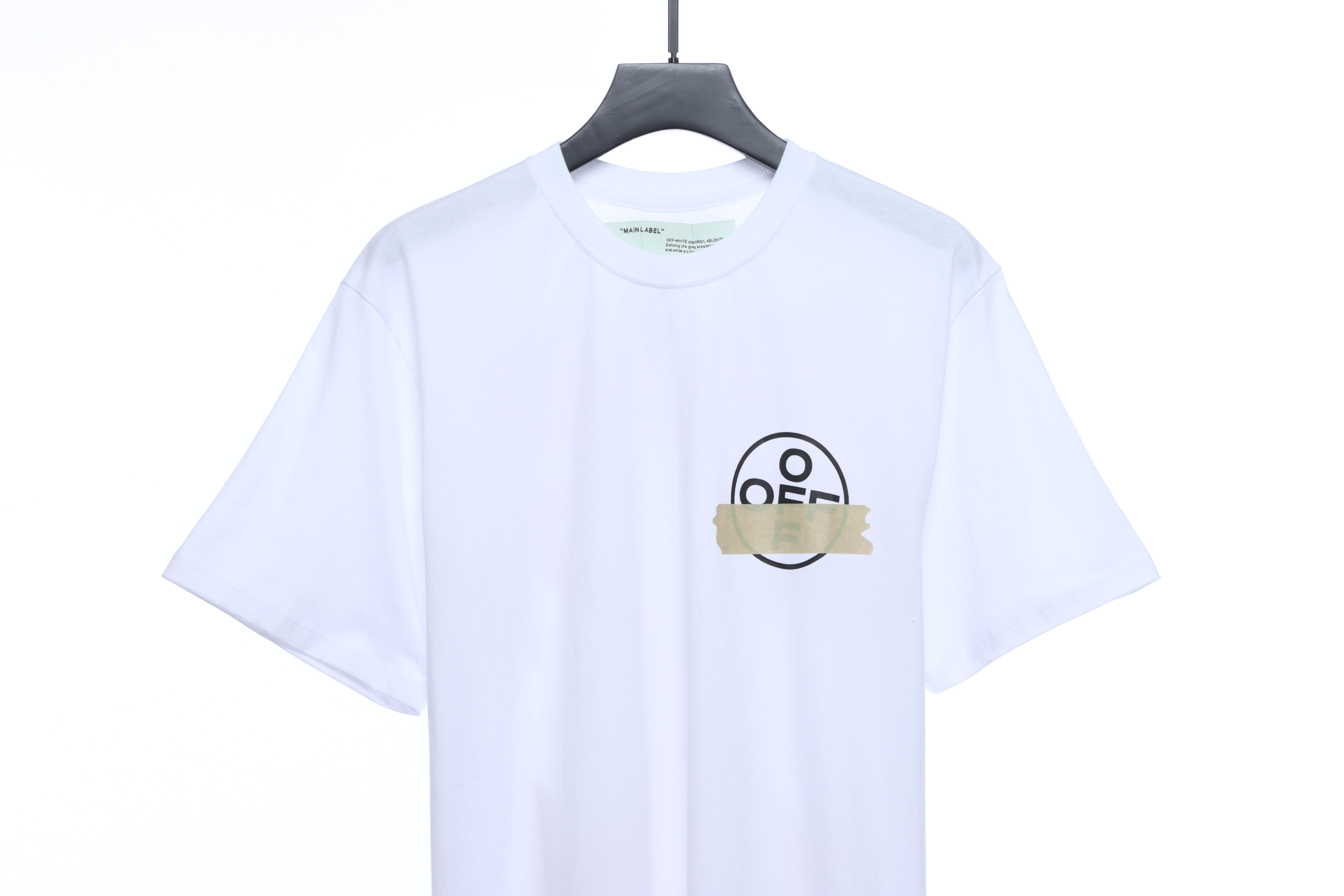 OW Stripe Arrow Print Short Sleeve White