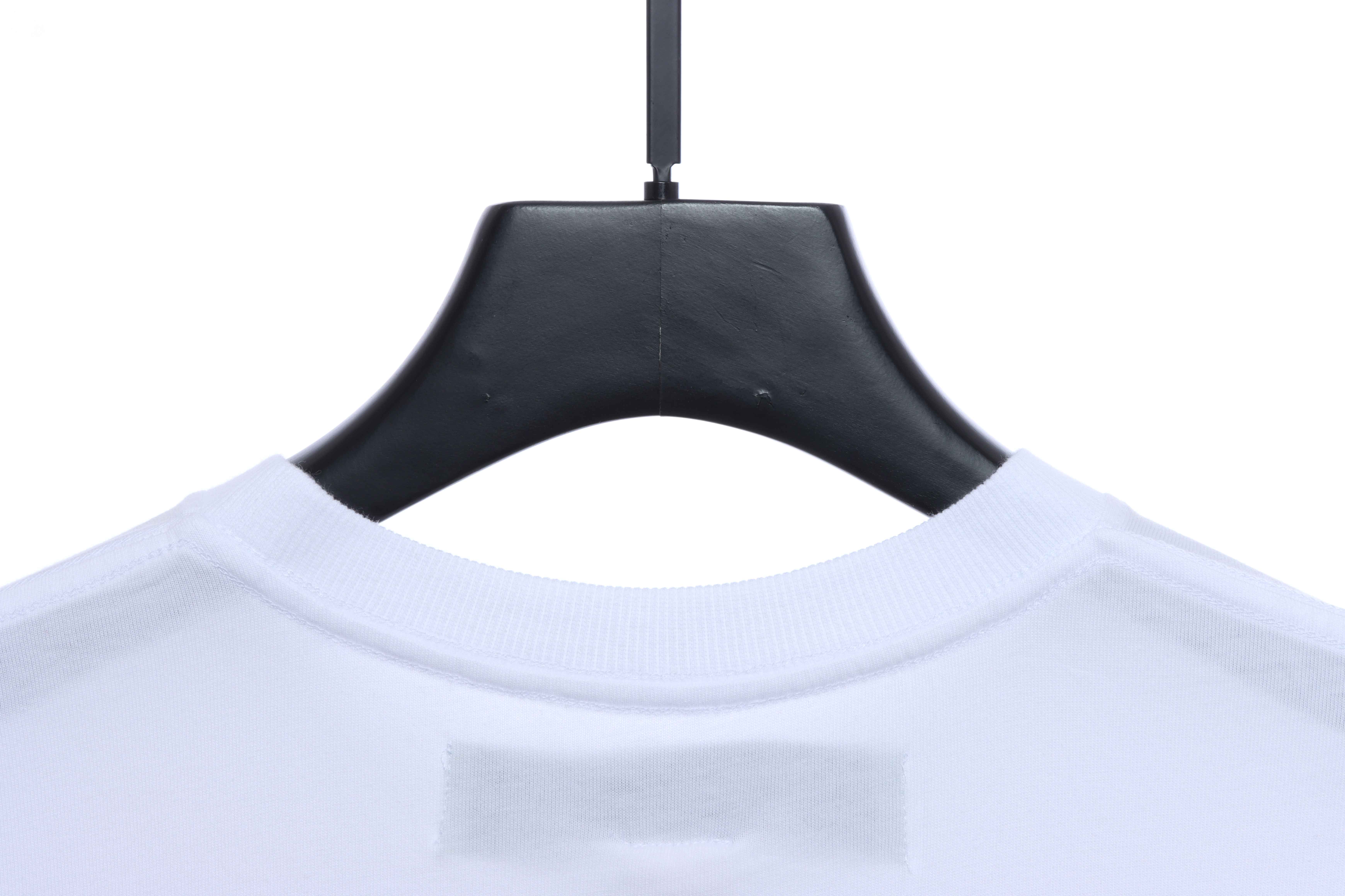 OW Stripe Arrow Print Short Sleeve White