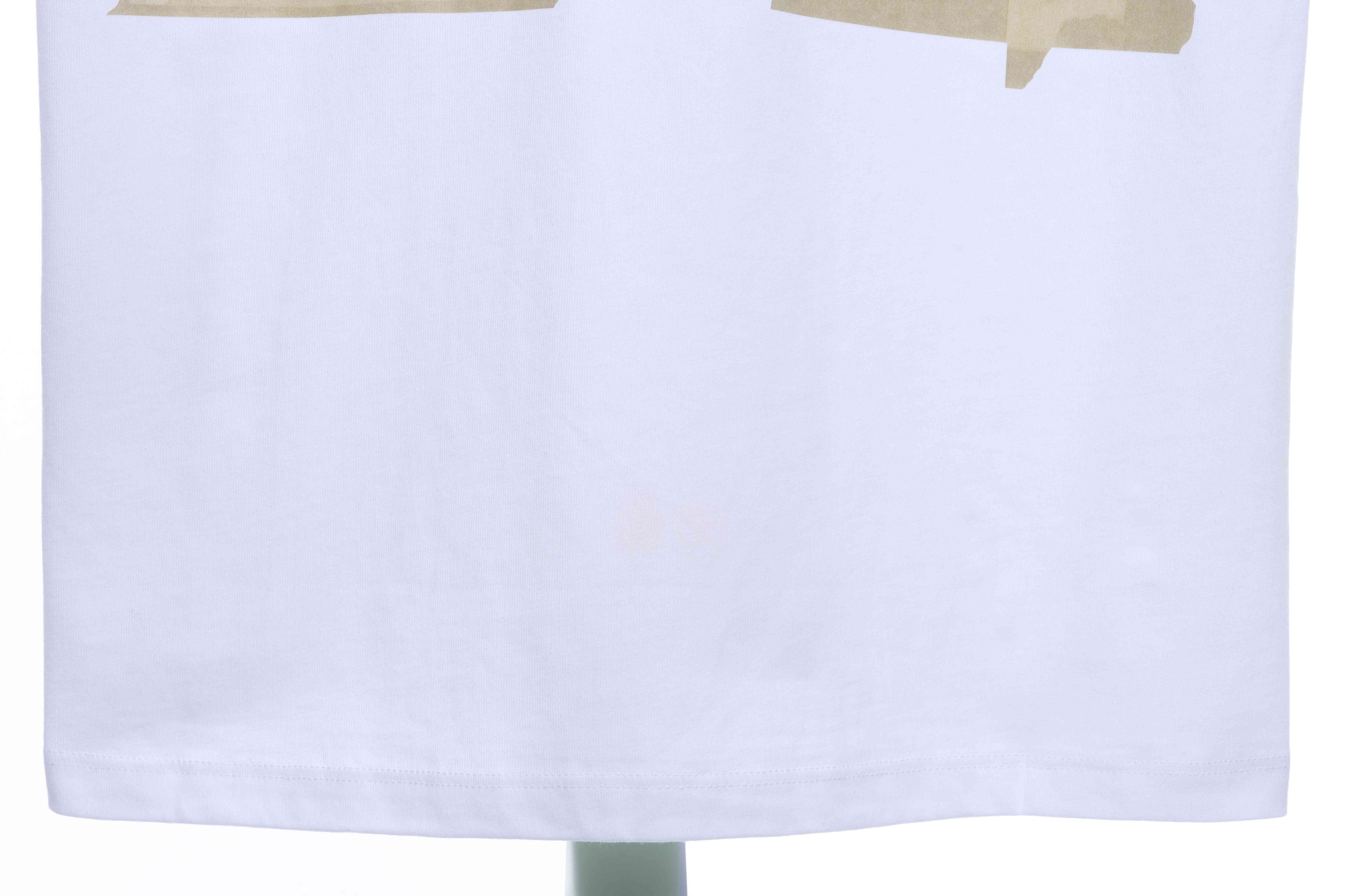 OW Stripe Arrow Print Short Sleeve White