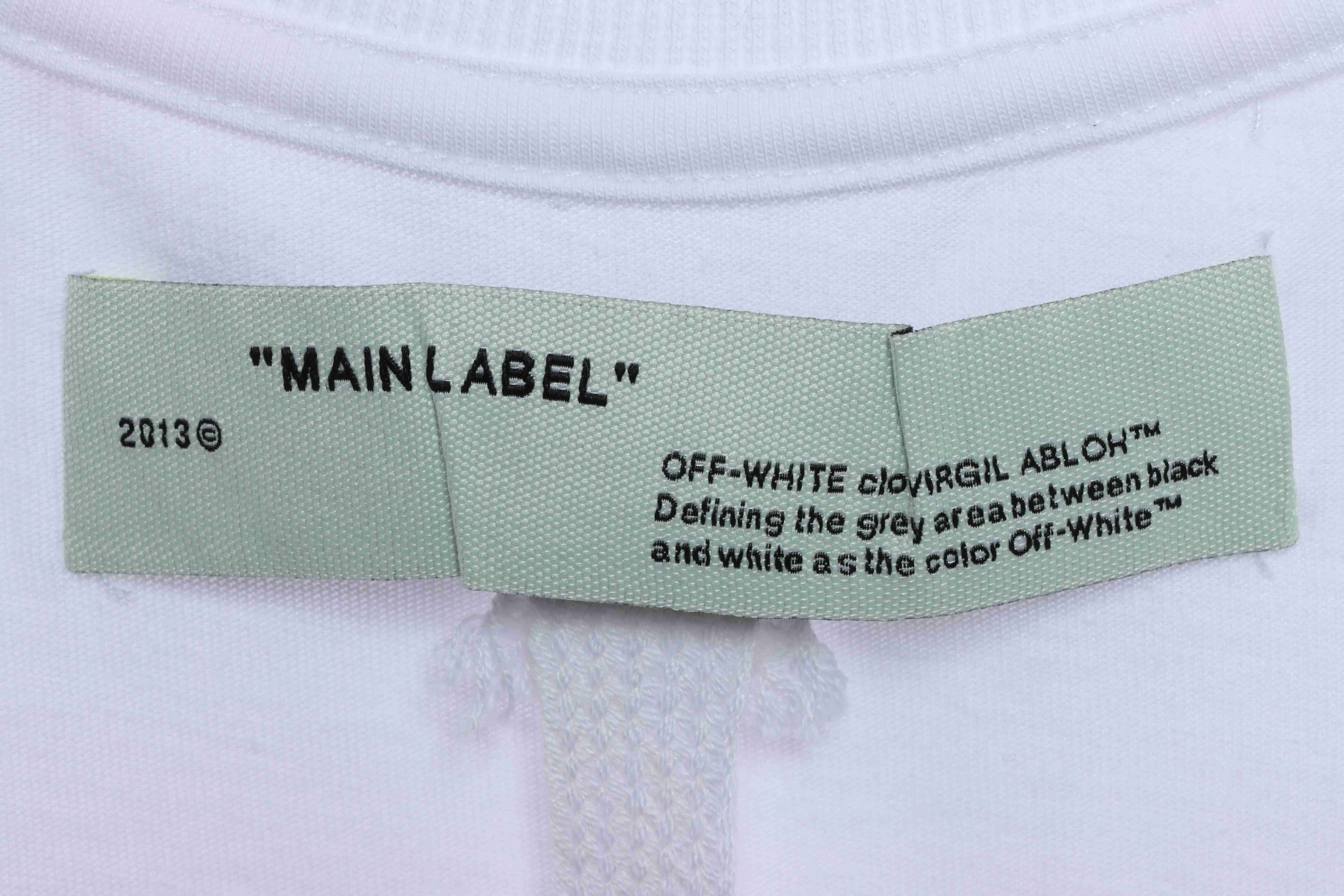 OW Stripe Arrow Print Short Sleeve White