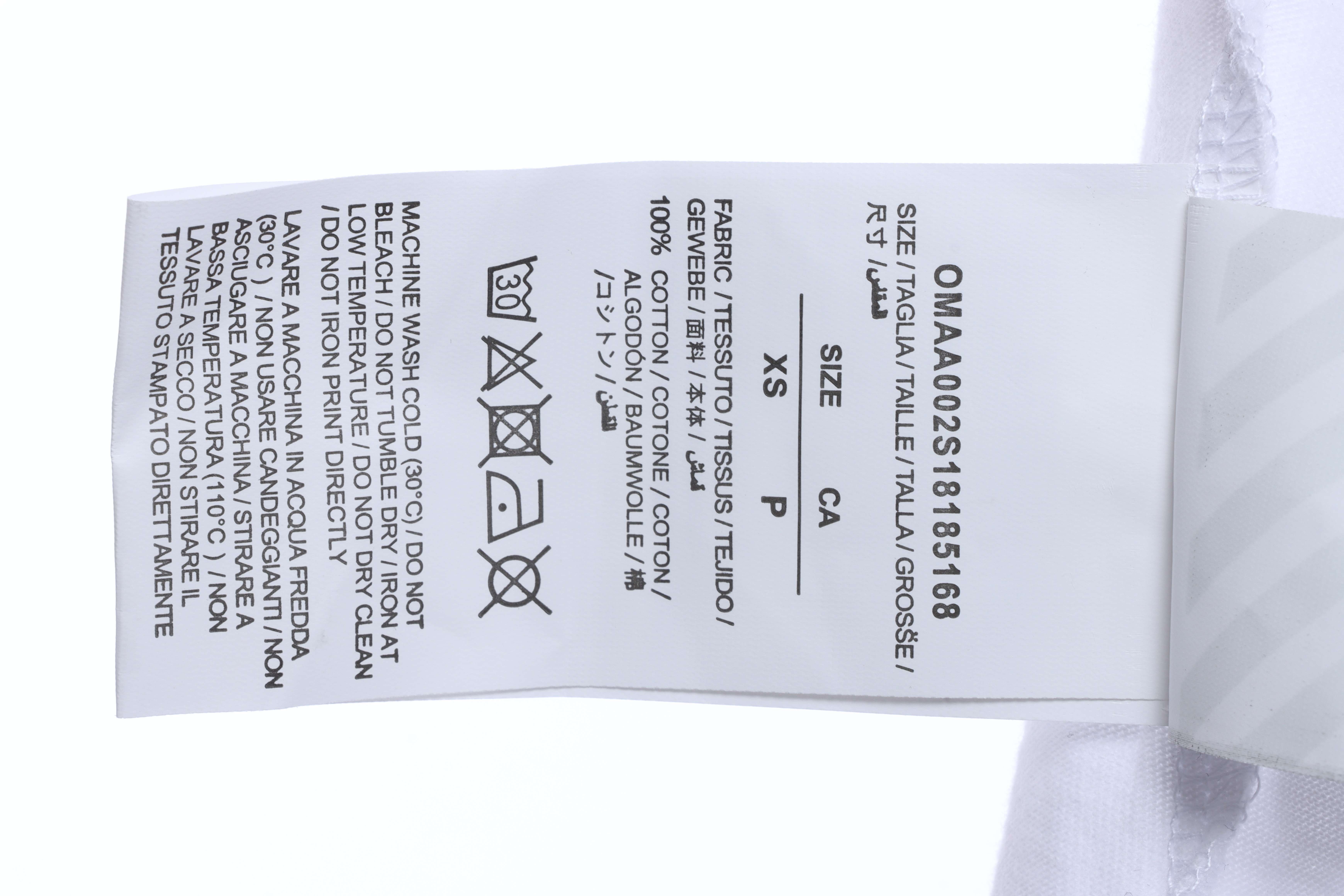 OW Stripe Arrow Print Short Sleeve White