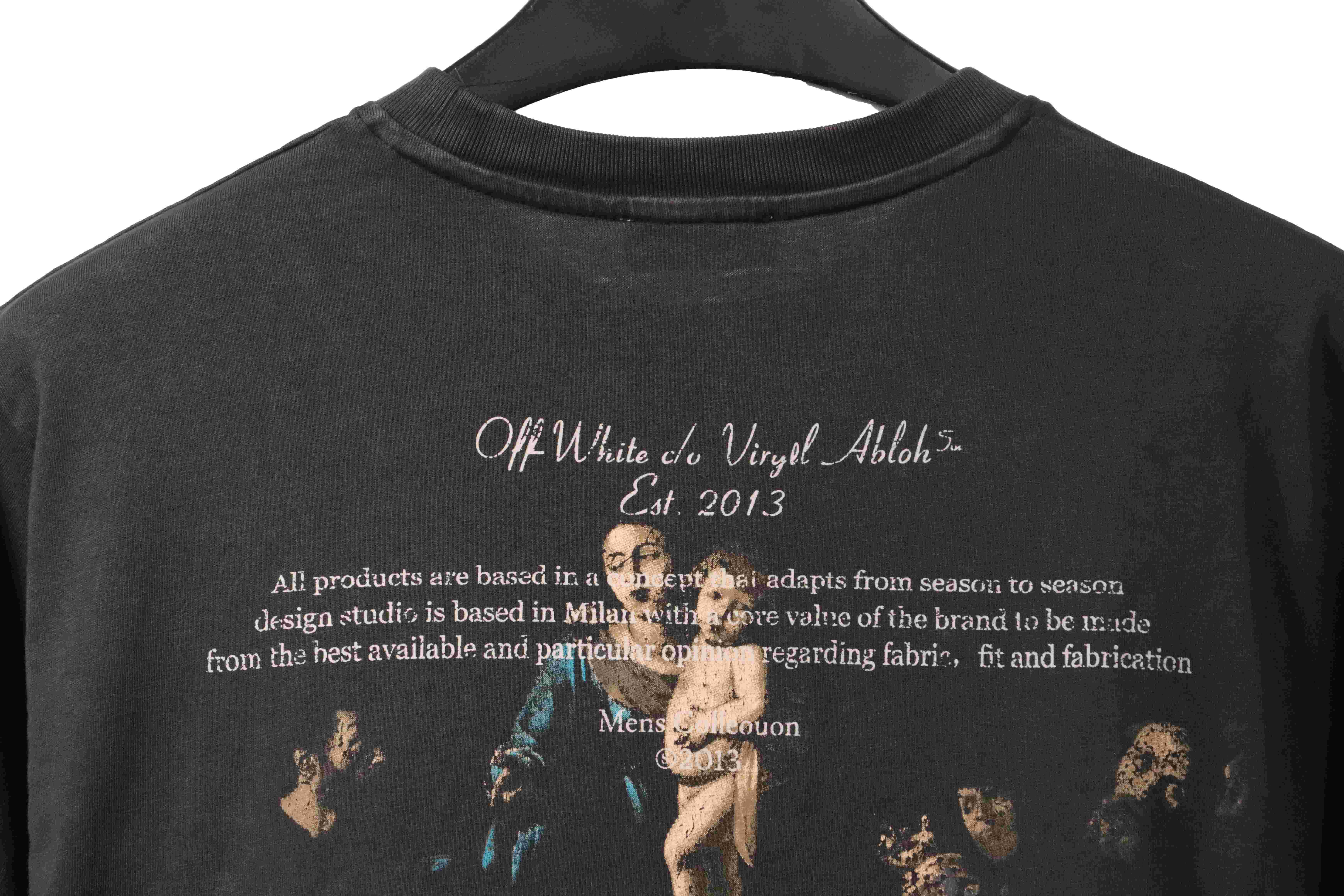 OW washed back color religious short sleeves