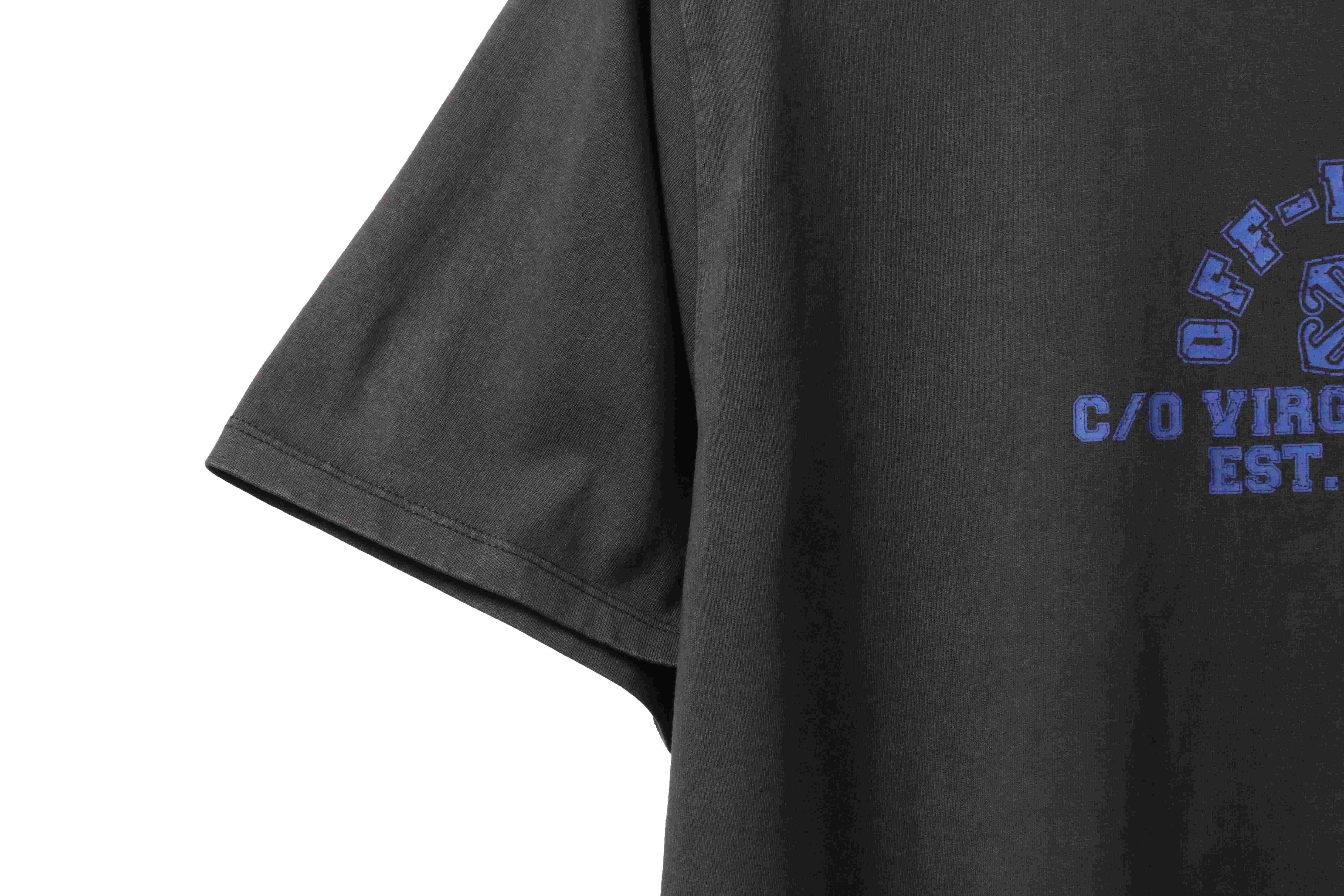 OW washed blue arrow print short sleeves