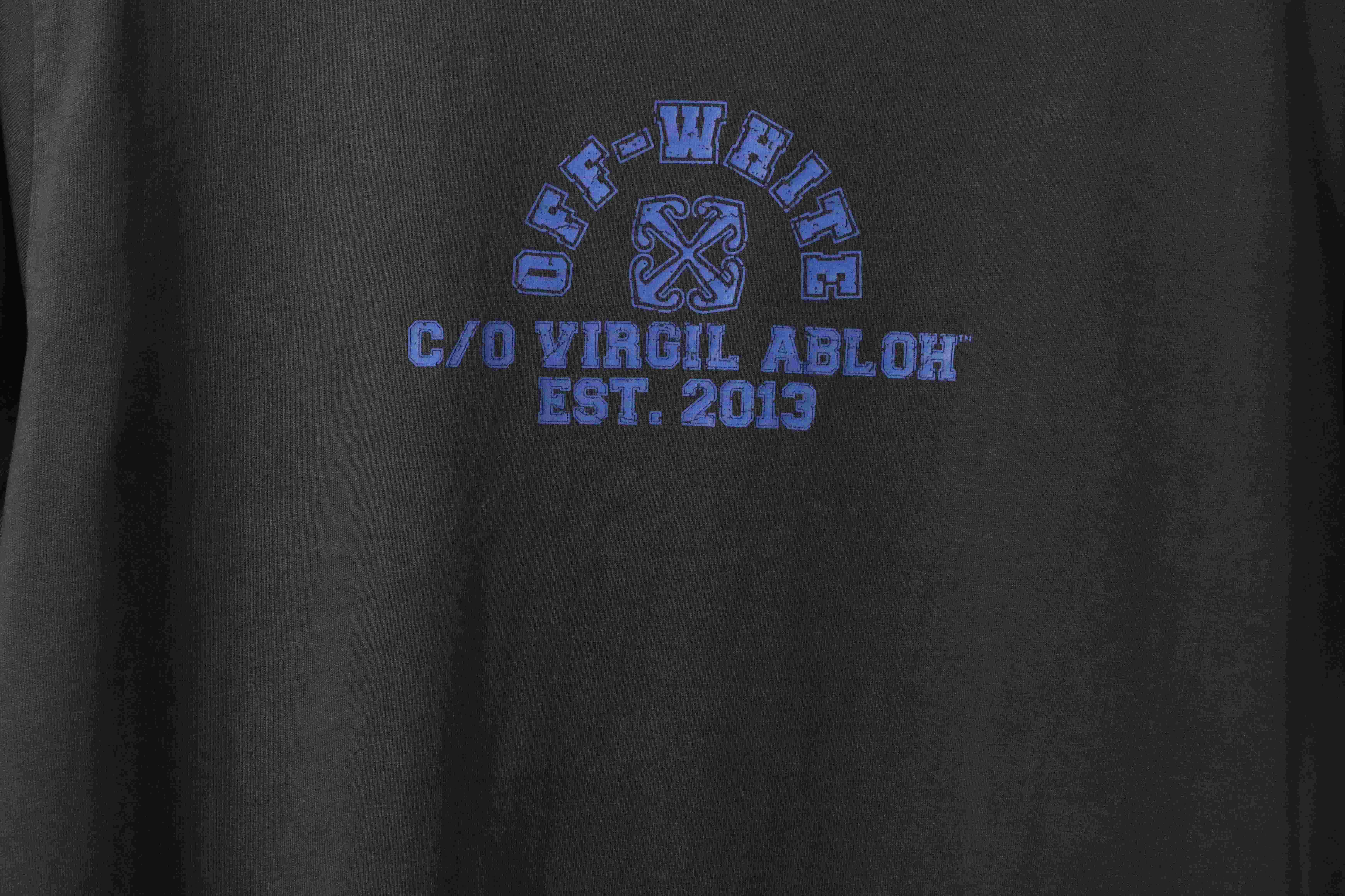 OW washed blue arrow print short sleeves