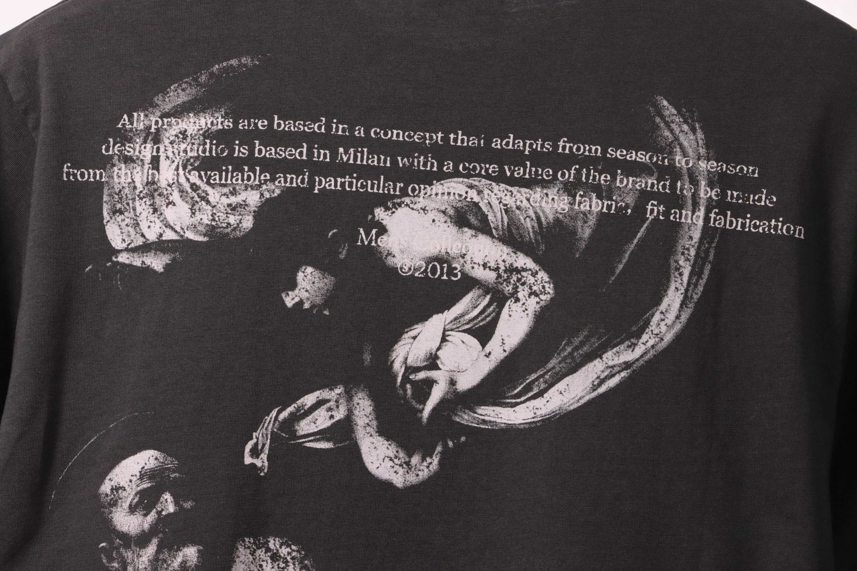 OW washed old man print short sleeves