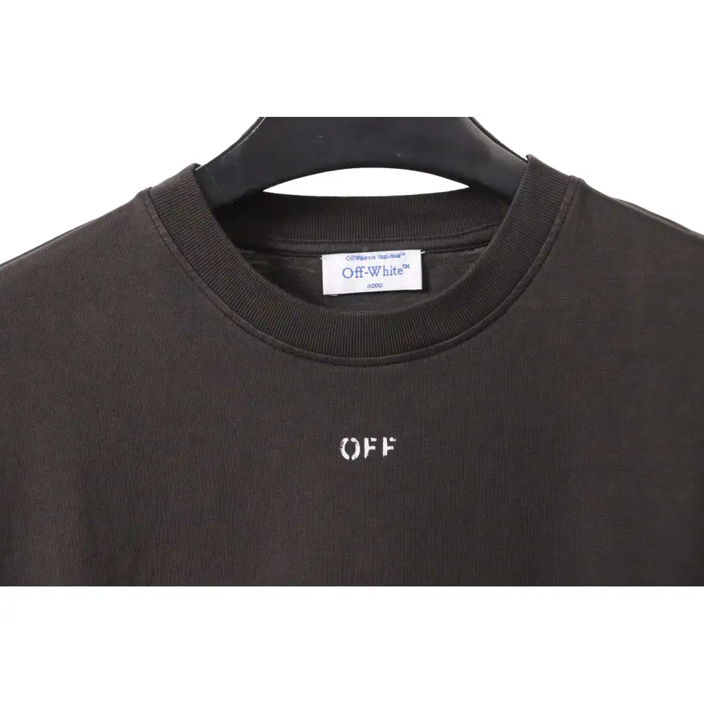 OW washed old man print short sleeves