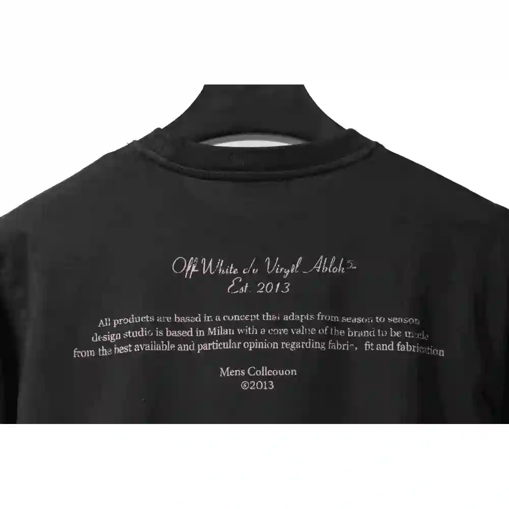 OW washed short-sleeved shirt with hymn and Madonna print on chest