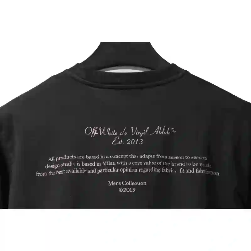 OW washed short-sleeved shirt with hymn and Madonna print on chest