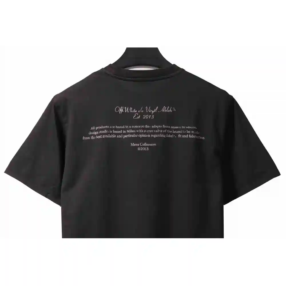 OW washed short-sleeved shirt with hymn and Madonna print on chest