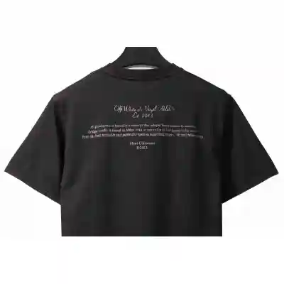 OW washed short-sleeved shirt with hymn and Madonna print on chest 02