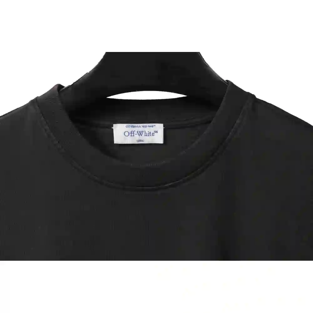 OW washed short-sleeved shirt with hymn and Madonna print on chest