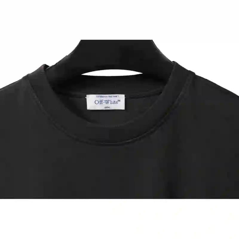 OW washed short-sleeved shirt with hymn and Madonna print on chest
