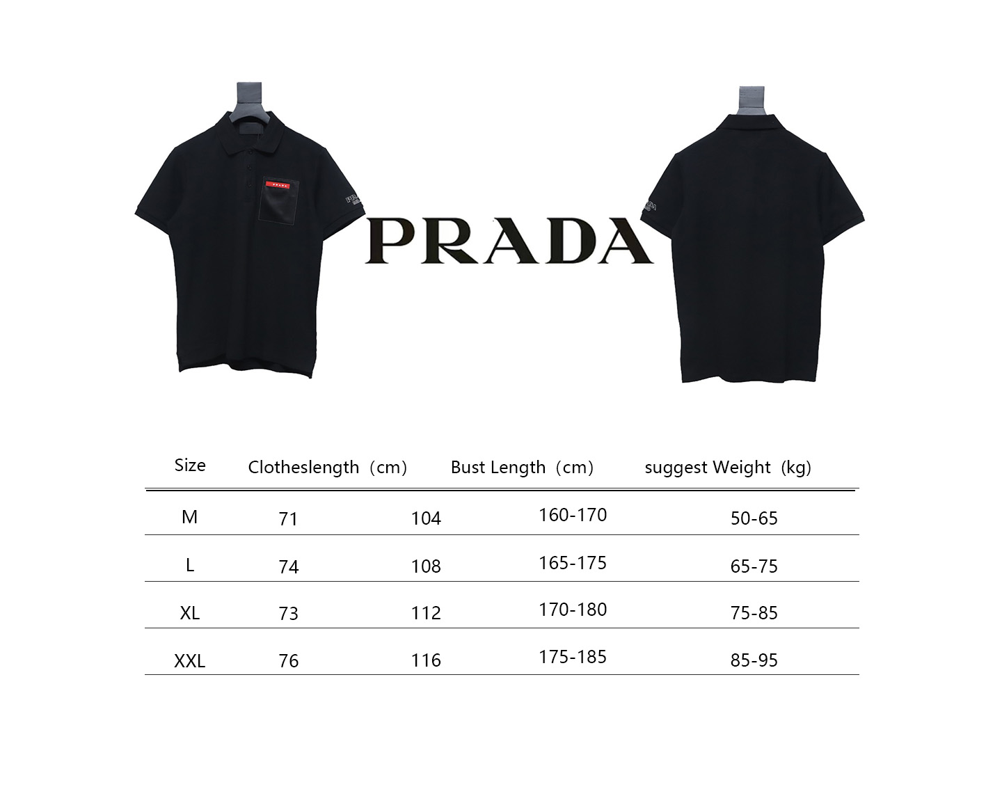 Prada 24ss fake pocket silicone trim Polo short sleeve black