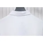 Prada 24ss fake pocket silicone trim Polo short sleeve white