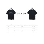 Prada 24ss towel embroidery lettering logo short sleeve T-shirt black