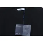 Prada 24ss towel embroidery lettering logo short sleeve T-shirt black