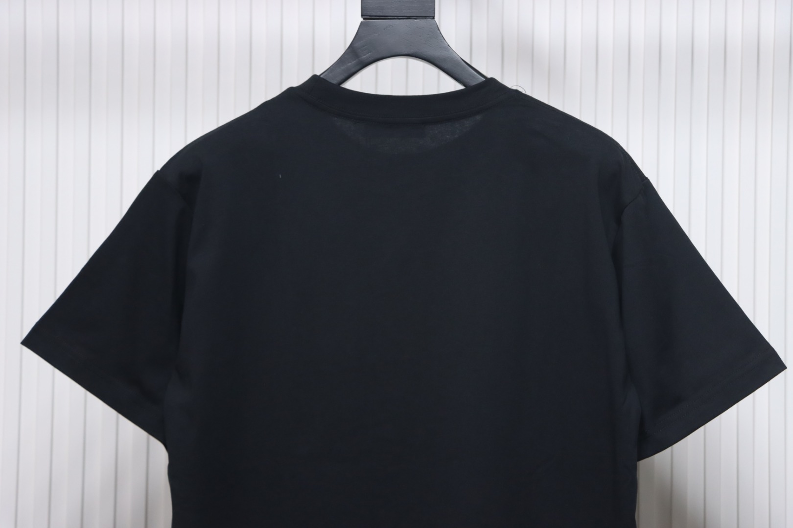 Prada 24ss towel embroidery lettering logo short sleeve T-shirt black