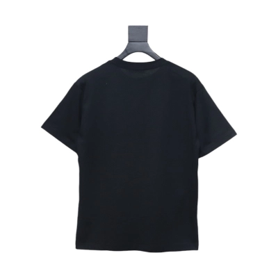 Prada 24ss towel embroidery lettering logo short sleeve T-shirt black 02