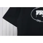 Prada 24ss towel embroidery lettering logo short sleeve T-shirt black