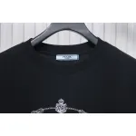 Prada 24ss towel embroidery lettering logo short sleeve T-shirt black