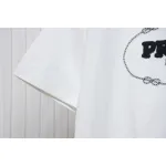 Prada 24ss towel embroidery lettering logo short sleeve T-shirt White