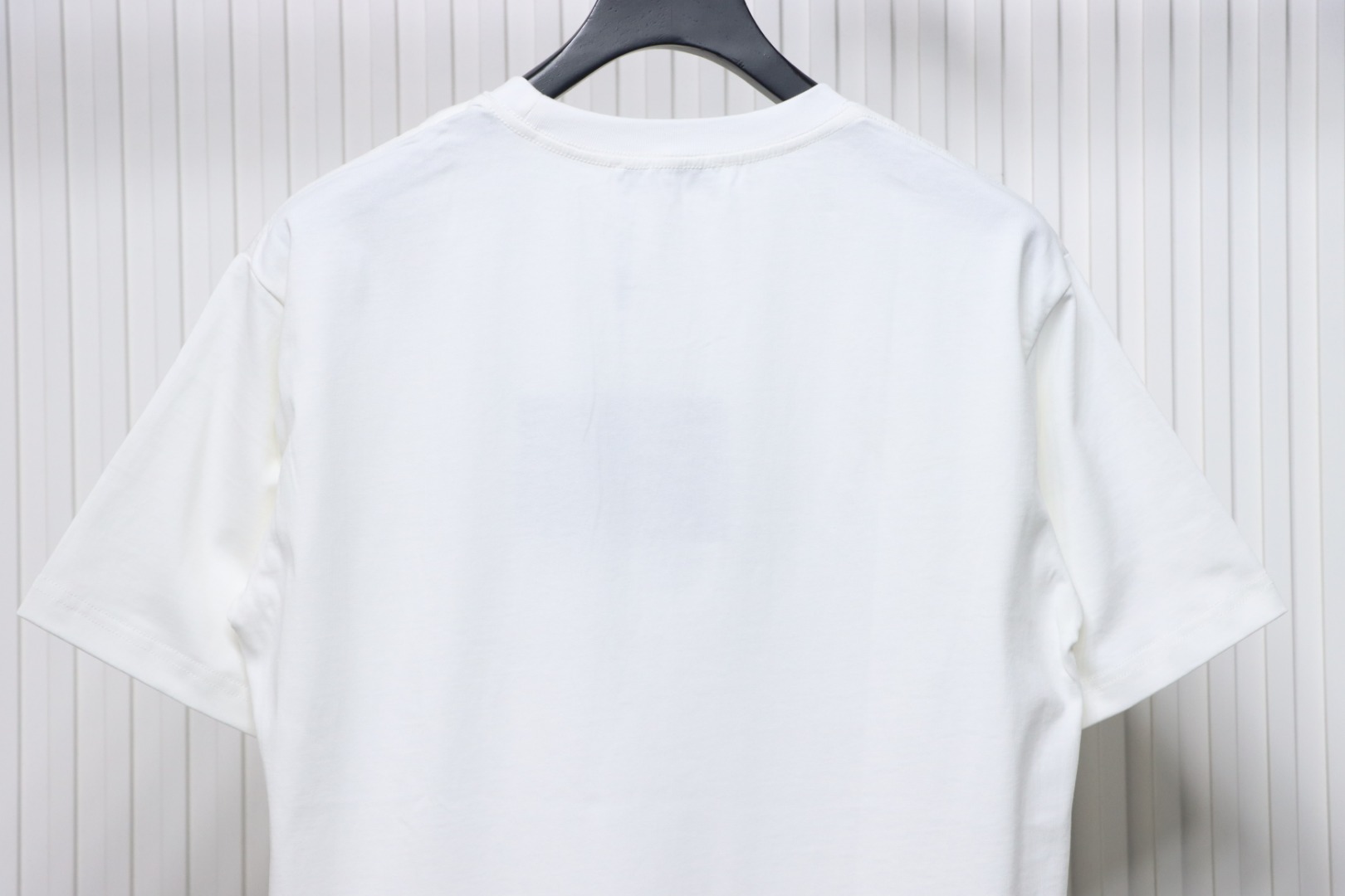 Prada 24ss towel embroidery lettering logo short sleeve T-shirt White