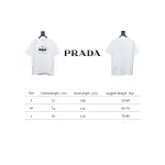 Prada 24ss towel embroidery lettering logo short sleeve T-shirt White