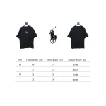 Prada 25ss Overlapping Embroidered Triangle Logo Short Sleeve Black