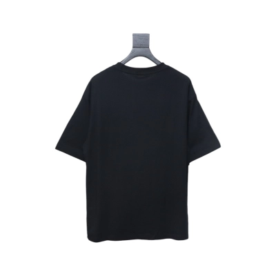 Prada 25ss Overlapping Embroidered Triangle Logo Short Sleeve Black 02
