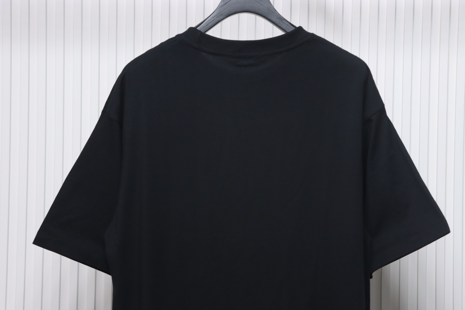 Prada 25ss Overlapping Embroidered Triangle Logo Short Sleeve Black