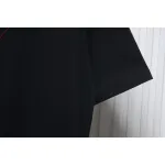 Prada 25ss Overlapping Embroidered Triangle Logo Short Sleeve Black