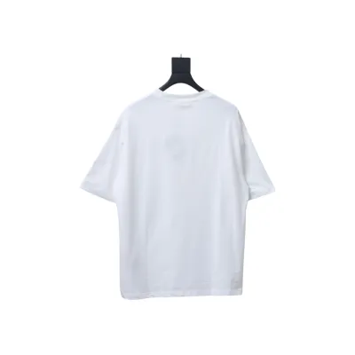 Prada 25ss Overlapping Embroidered Triangle Logo Short Sleeve White 02