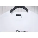 Prada 25ss Overlapping Embroidered Triangle Logo Short Sleeve White