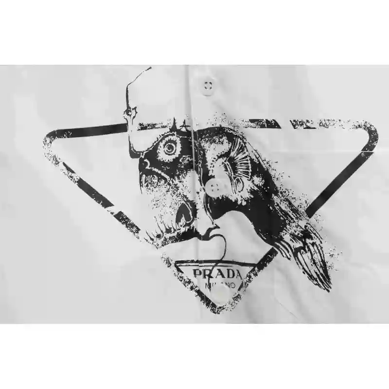 Prada Piranha Print Shirt White