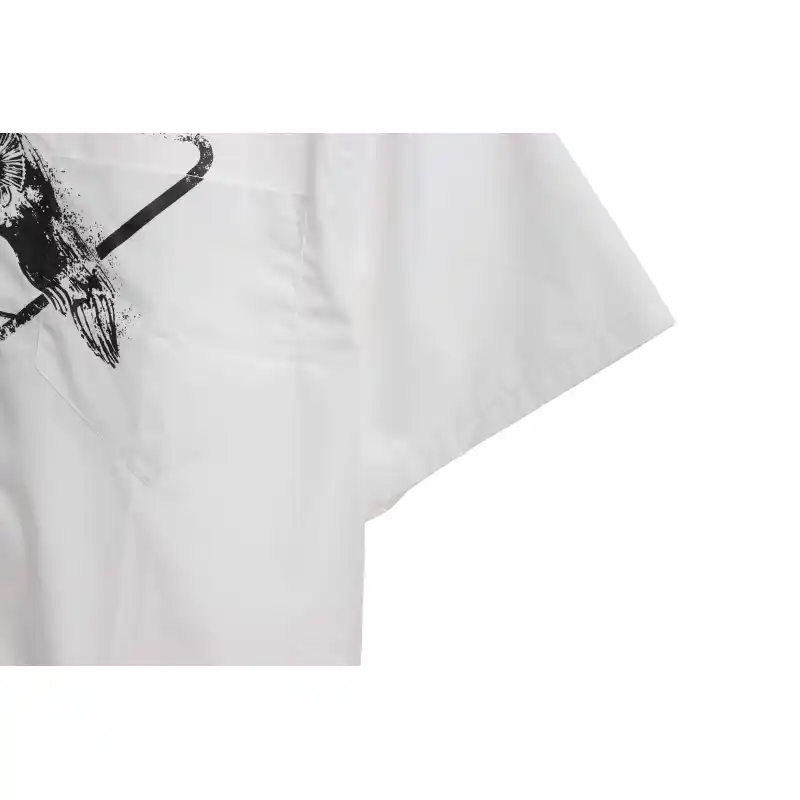 Prada Piranha Print Shirt White