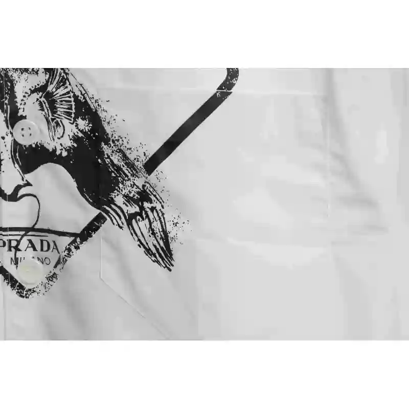 Prada Piranha Print Shirt White