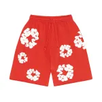 	 Denim Tears The Cotton Wreath Shorts Red