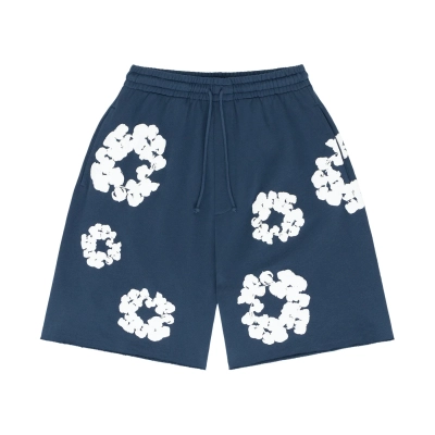 Denim Tears The Cotton Wreath Shorts Navy 01