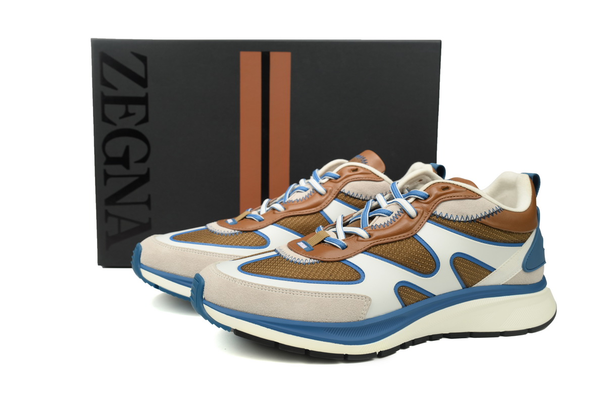 Zegna Brown Blue LHUTE-A5159X-PCO