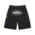Corteiz Alcatraz Cargo Shorts Black
