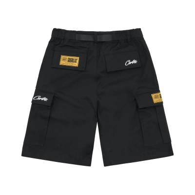 Corteiz Alcatraz Cargo Shorts Black 02