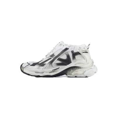Top Version Balenciaga Runner Sneaker Gradient - White Black 772774 WRUNG 9010 01
