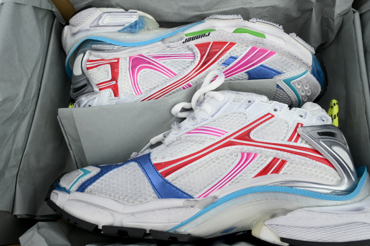 Top Version Balenciaga Runner Sneaker White Multi-Color 772774 W3RBW 9645