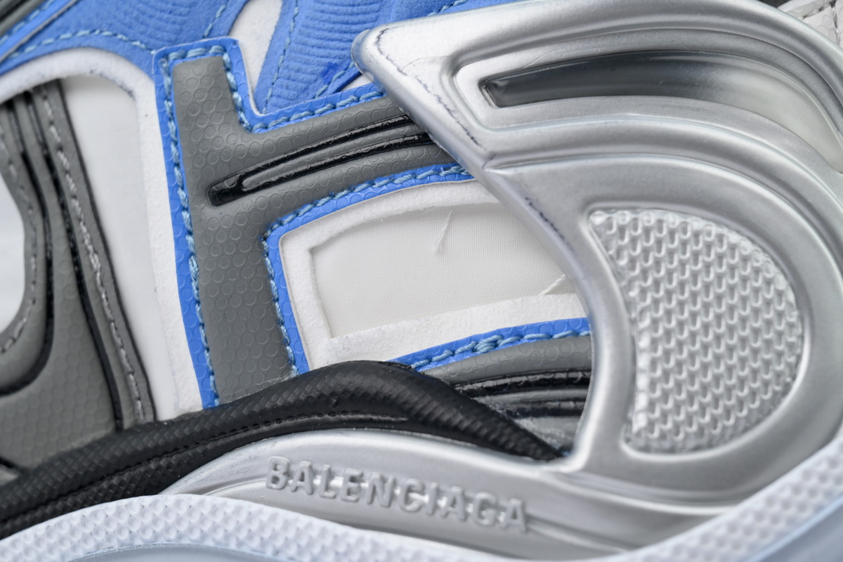 Top Version Balenciaga Runner Sneaker Worn-Out - Blue Grey 772774 W3RNY 4912